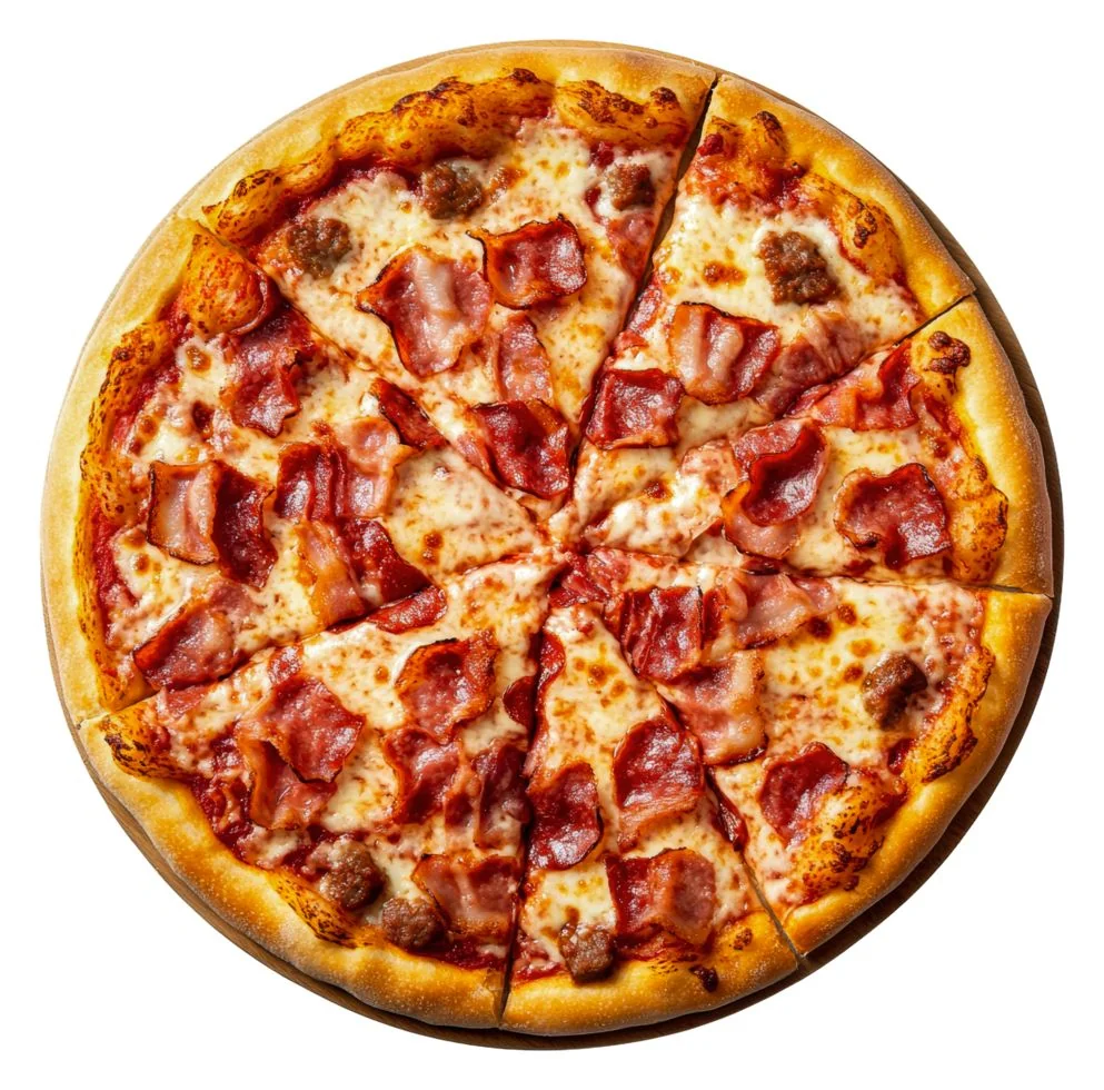 White Creamy Garlic Chicken Pizza